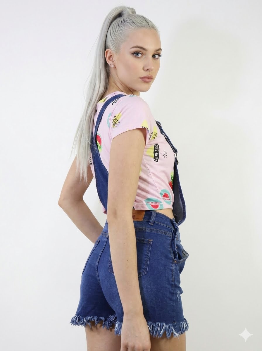 BRAGA CORTA (JEANS) CON FLECOS