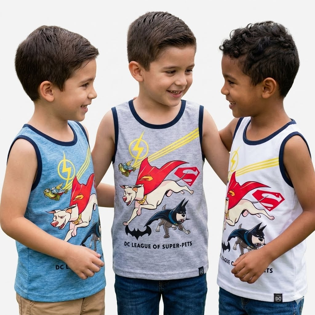 CAMISA NIÑO SUPER MASCOTAS