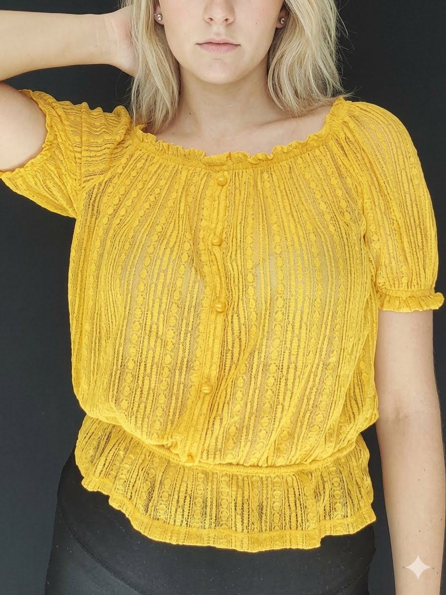 CAMISA BLONDA CORTA
