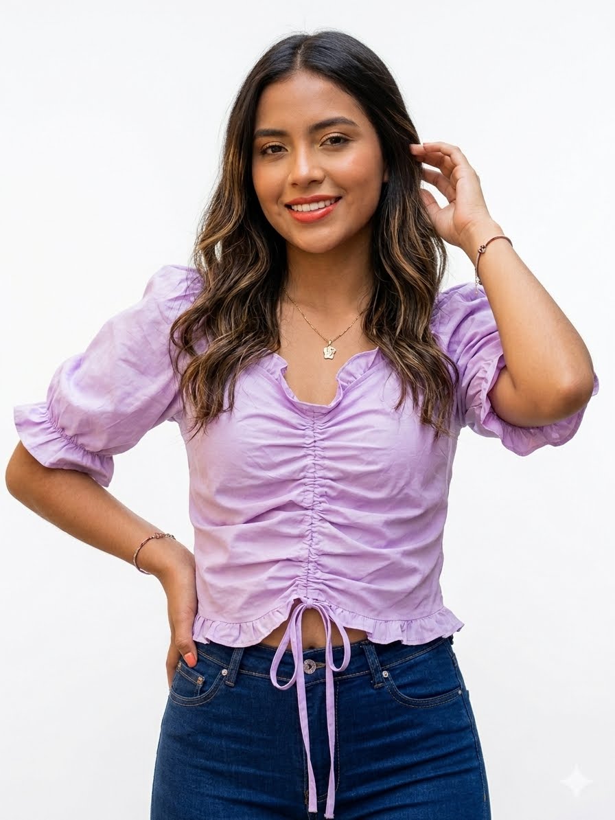 CAMISA CASUAL CON ARRUCHE